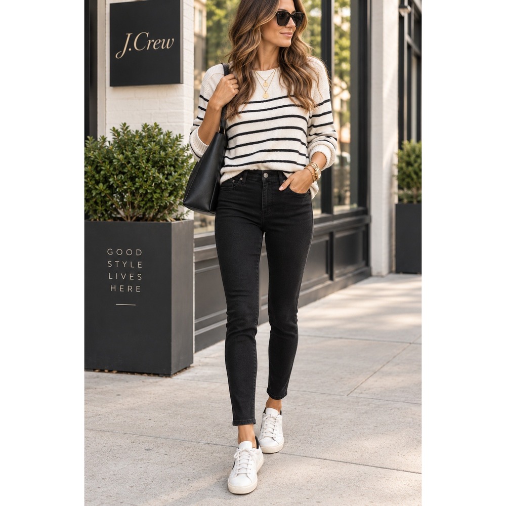 J.Crew Toothpick Black Skinny Jeans 29 Tall Stretch Denim G9018